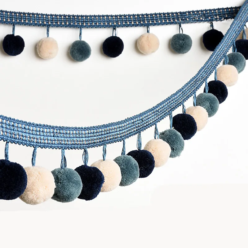 Лента с бахромой и помпоном 1 м|Кисти бахрома| |