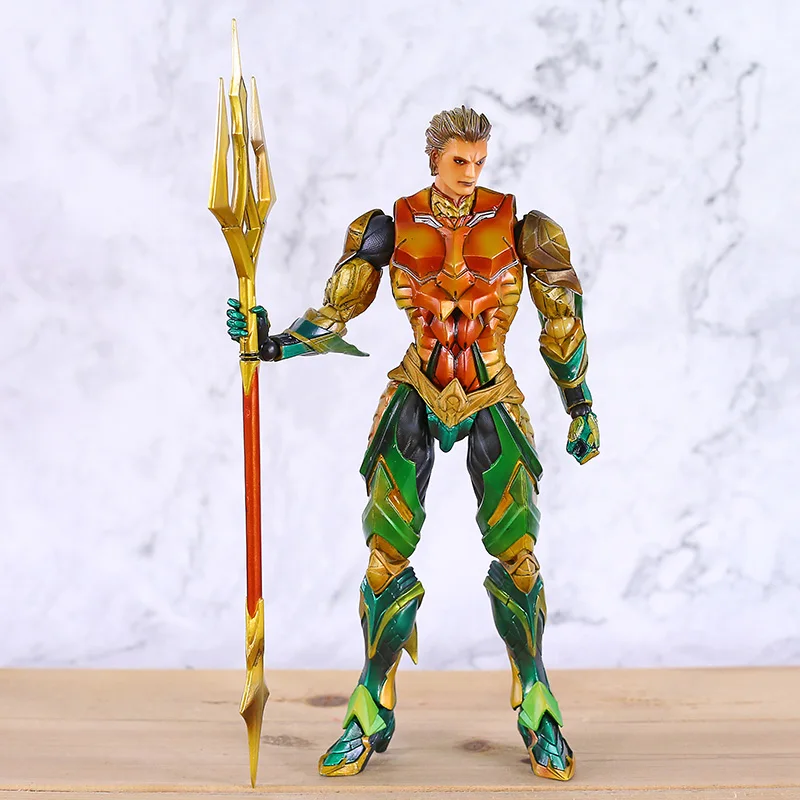 Play Arts DC Comics Justice League Aquaman Figure Super Hero Aquaman Action Figure PVC Collectible