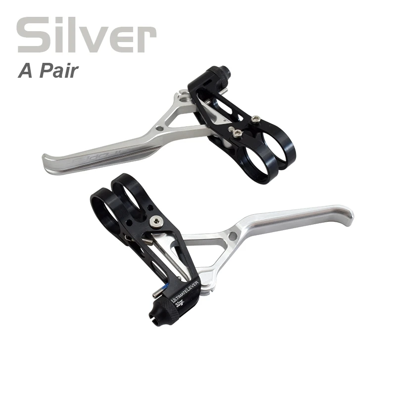 Silver Ультра-светильник, алюминиевый, 7075 MTB, детали для велосипеда, рычаг, левый и правый, детали для велосипеда, горные велосипедные тормозные рычаги, передние и задние - Цвет: Silver