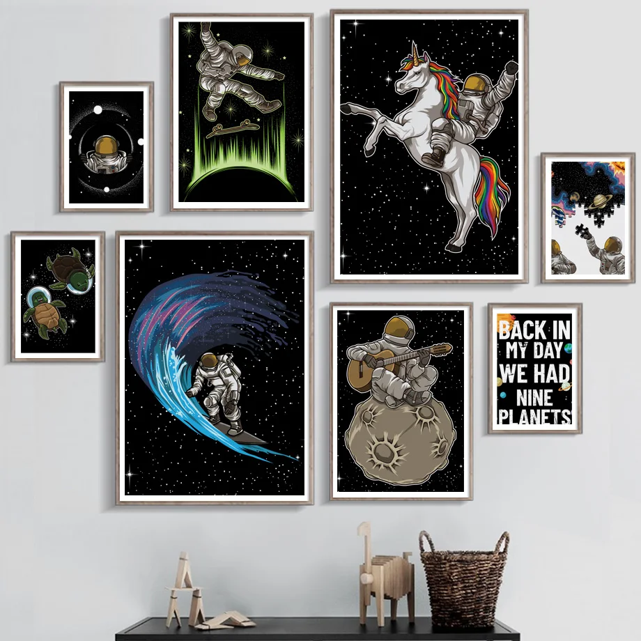 Space-Man-Planet-Astronaut-Star-Abstract-Wall-Art-Canvas-Painting-Nordic-Posters-And-Prints-Wall-Pictures (1)