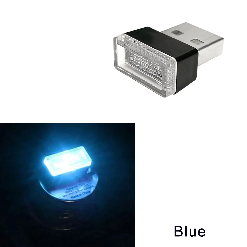 Автомобильный USB атмосферный свет Led замена декоративный светильник s Автомобильный ножной светильник ing светильник s автомобильный сигаретный светильник er атмосферный светильник s - Цвет: Синий