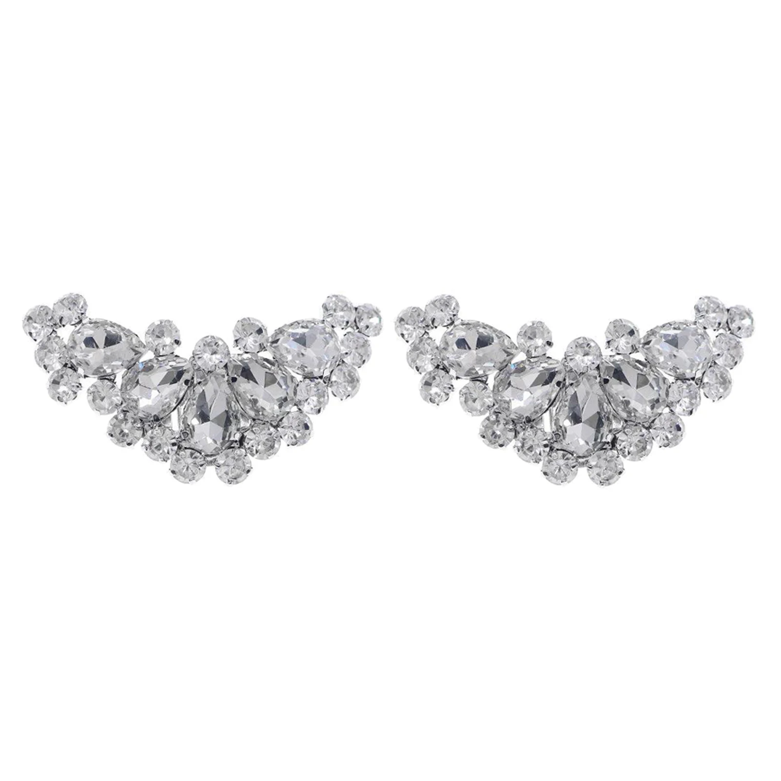 2pcs Women Rhinestones Decorative Shoes Clips Jewelry Charm Decor Accessories