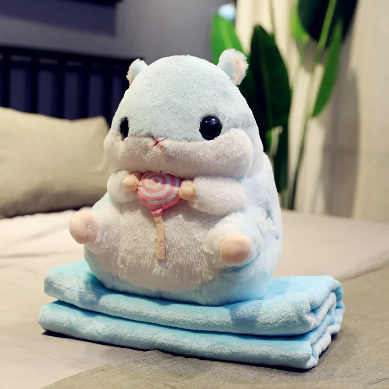 40 см Kawaii Плюшевые хомяки куклы мышки с одеялом плюшевые мягкие куклы-хомяки плюшевые игрушки милый хомяк мягкие куклы Детский подарок