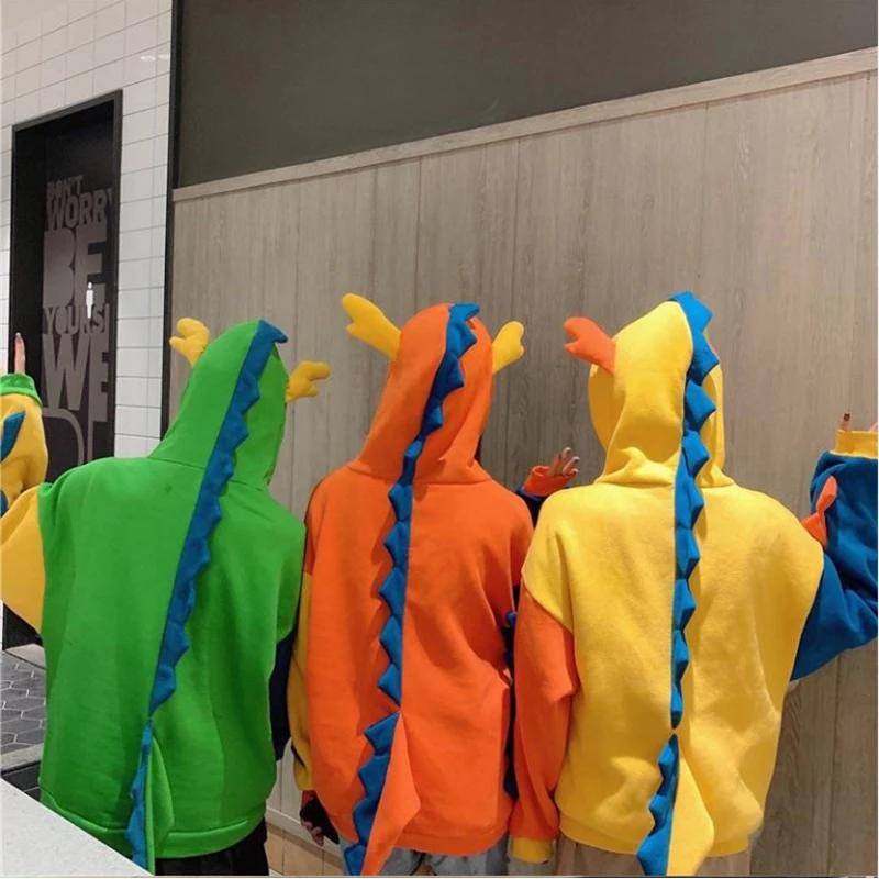 

Oversized Dinosaur Cartoon Hoodie Women Fashion Women Sweatshirt Casual Print Korean Style Clothes For Sweatshirt Tops 2020 New