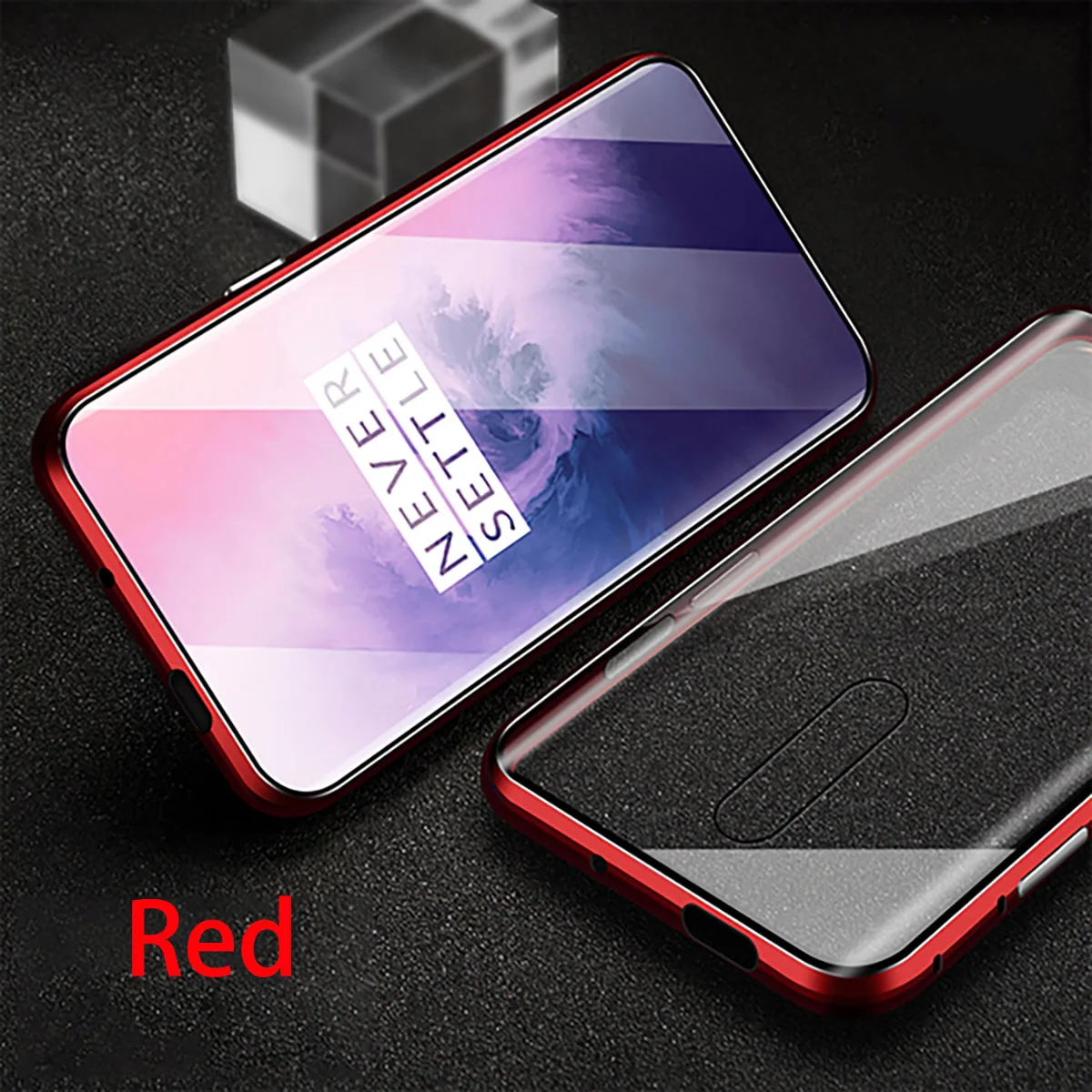 Магнитный адсорбционный чехол для телефона OnePlus 7 Pro One Plus 6 T, задняя крышка из закаленного стекла для Oneplus 6 5 T, Роскошный металлический Прозрачный чехол