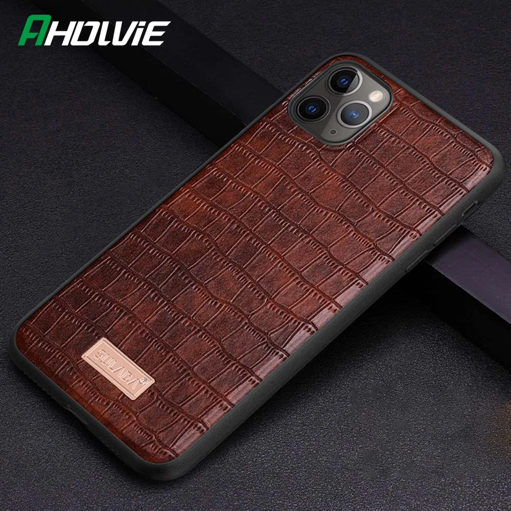 Роскошные кожаные чехлы с крокодиловым узором для телефонов iPhone 11 Pro Max X XR XS 6 6S 7 8