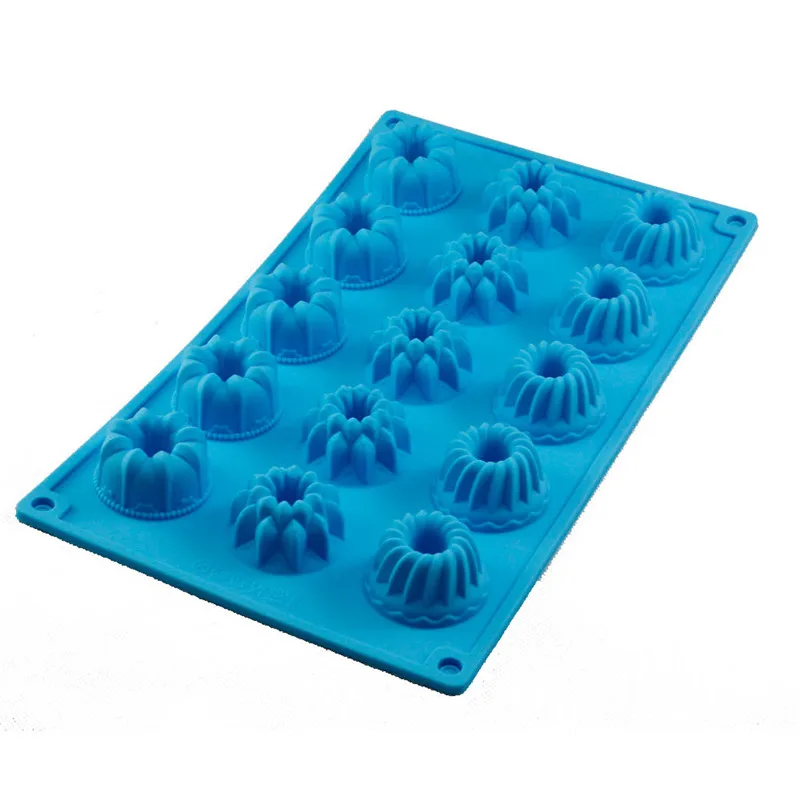 12 Stampi Per Muffin E Mini Torte In Silicone - 4 Colori - Antiaderenti - Per Dessert, Budini, Gelatine - 3