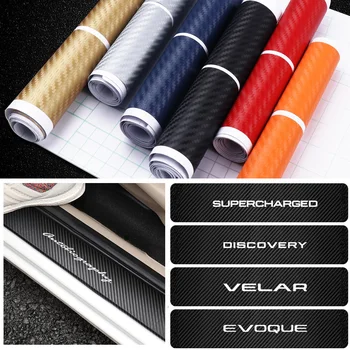 

Car Styling 4Pcs for Land Rover Sport Rnage Rover 2 3 4 Freelander Defender Car Carbon Fiber Car Door Sill Protector Sticker