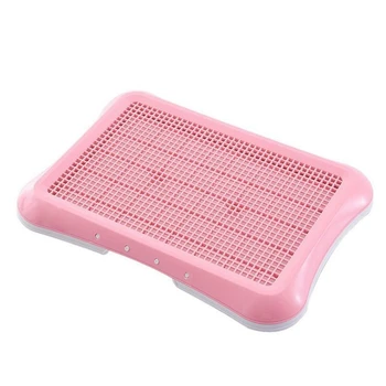 

Plastic Pet Dog Detachable Indoor Toilet Training Pad Toilet Box Tray for Dog Litter Box Pink