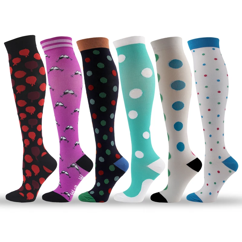 

Autumn Winter New Compression Stockings Nylon Dot Pattern Sport Running Reduce Varicose Veins Effectively Relieve Muscle Fatigue