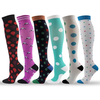 

Autumn Winter New Compression Stockings Nylon Dot Pattern Sport Running Reduce Varicose Veins Effectively Relieve Muscle Fatigue