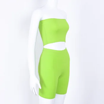 

2020 Summer New Bra Shorts Sports Leisure Suit Female two piece set top and pants sweater set ensemble sport femme