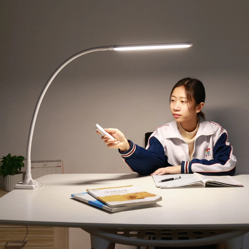 Najtaniej 360 stopni Roatate nowoczesne biurko klip LED lampa 5 temperatura barwowa 5 poziom jasności biuro do pracy aluminiowy stół światła