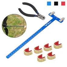 Archery String Nocking Copper Spring-loaded Buckle Plier String Nock+Bow T Square Measure Tool Shooting Hunting Accessories