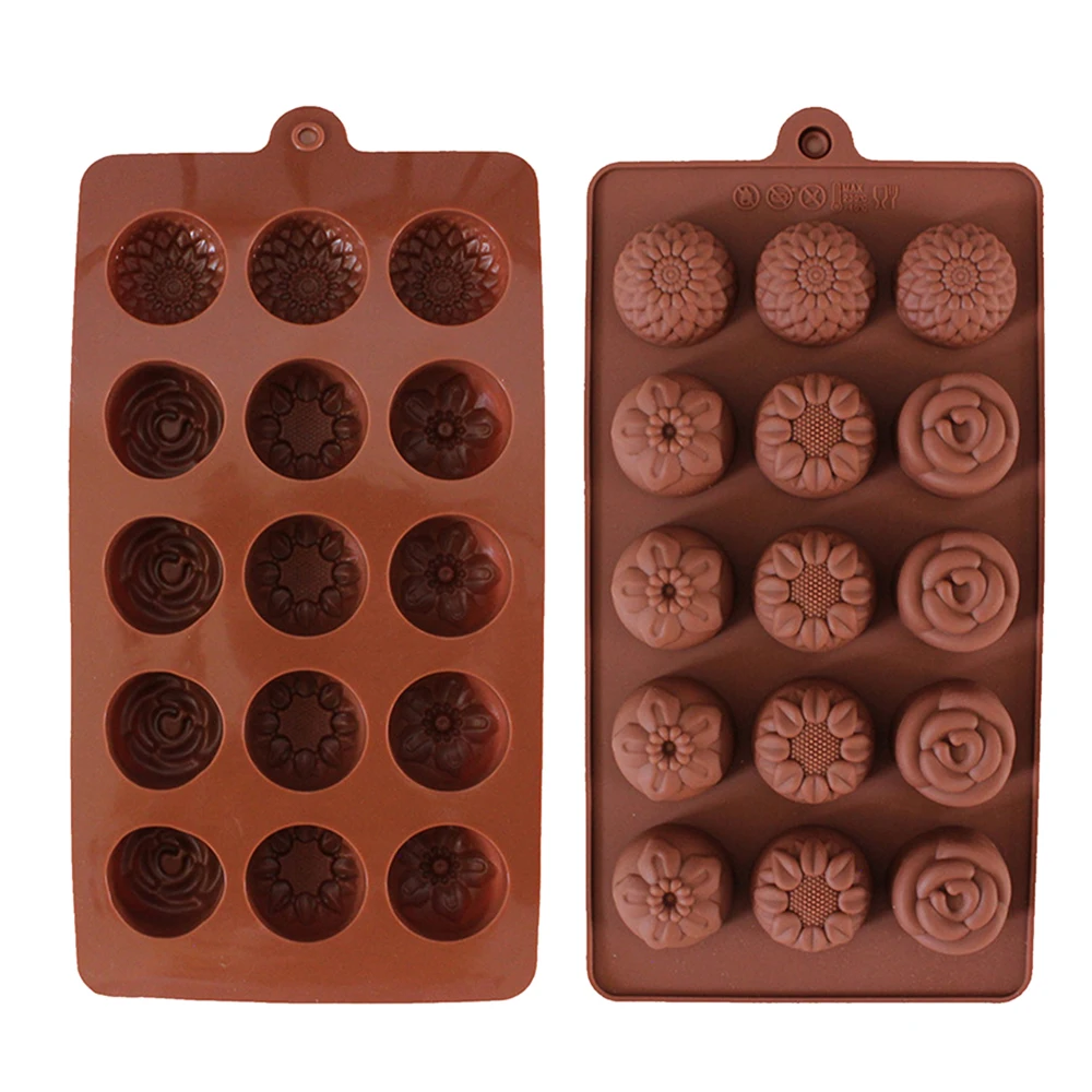 

Rose Flowers Shaped Silicone Chocolate Mold biscuits Cookware Baking Tool Kitchenware Candy Fondant Cake Decoration Tool