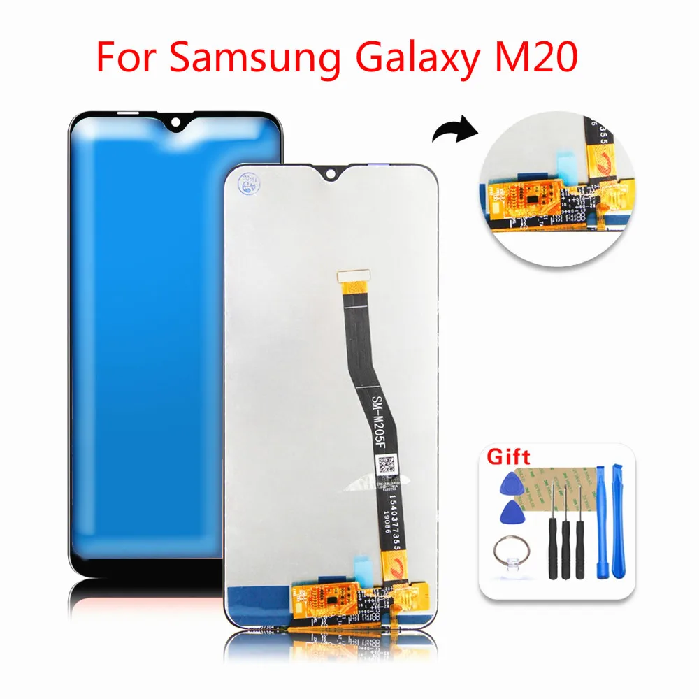 

For Samsung Galaxy M20 LCD SM-M205 M205F M205G/DS Display With Touch Screen Digitizer Assembly +Tools