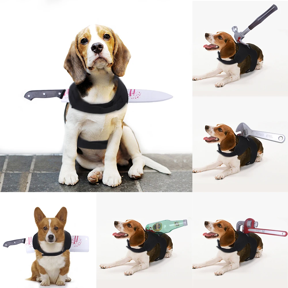 

HptYfd Dog Halloween Cosplay Costum Funny Festival Pet Harness Vest for Dogs Cats Personality Party Pet Accessories