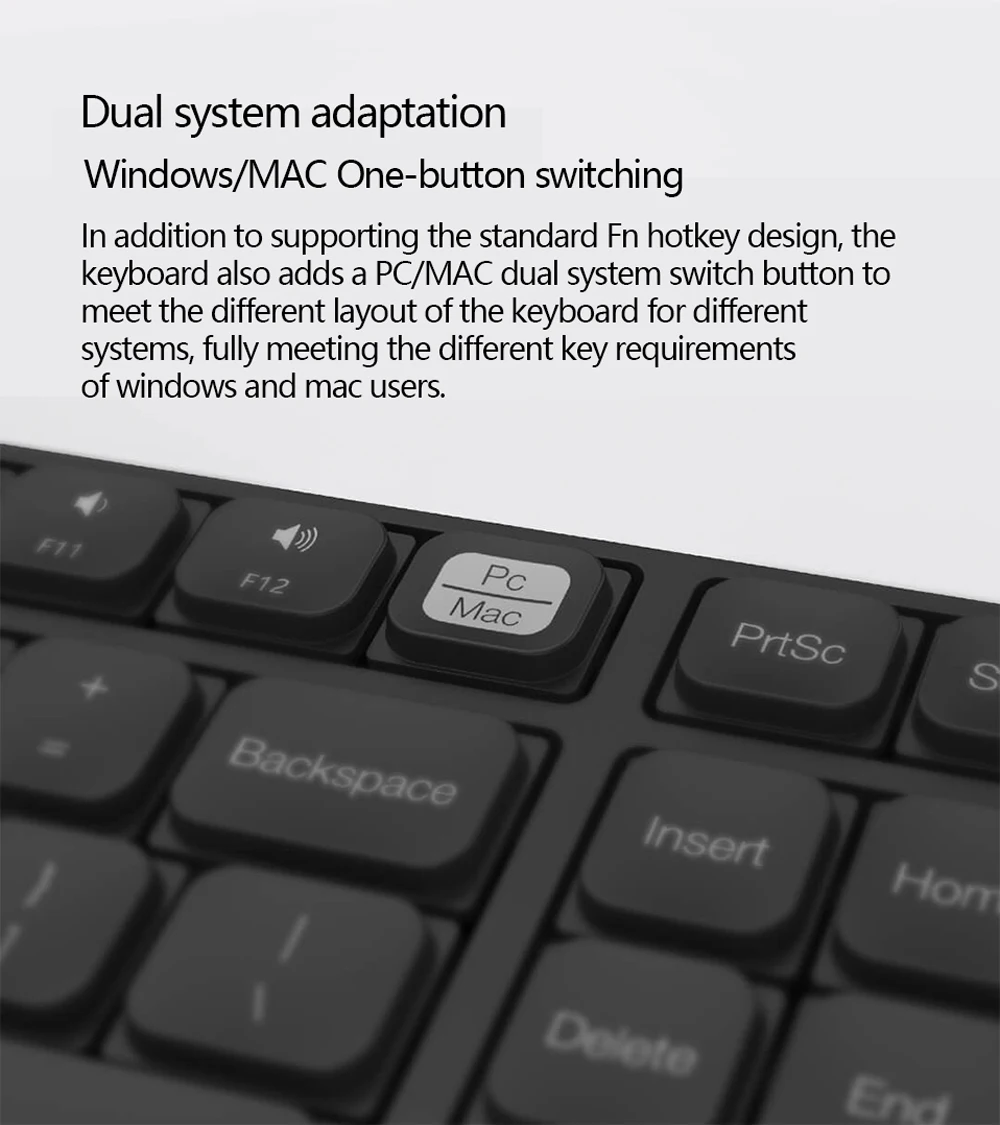 Xiaomi MIIIW RF 2,4 ГГц Беспроводная Офисная Клавиатура и мышь комплект 104 клавиш для Windows PC Mac совместимая Портативная USB клавиатура