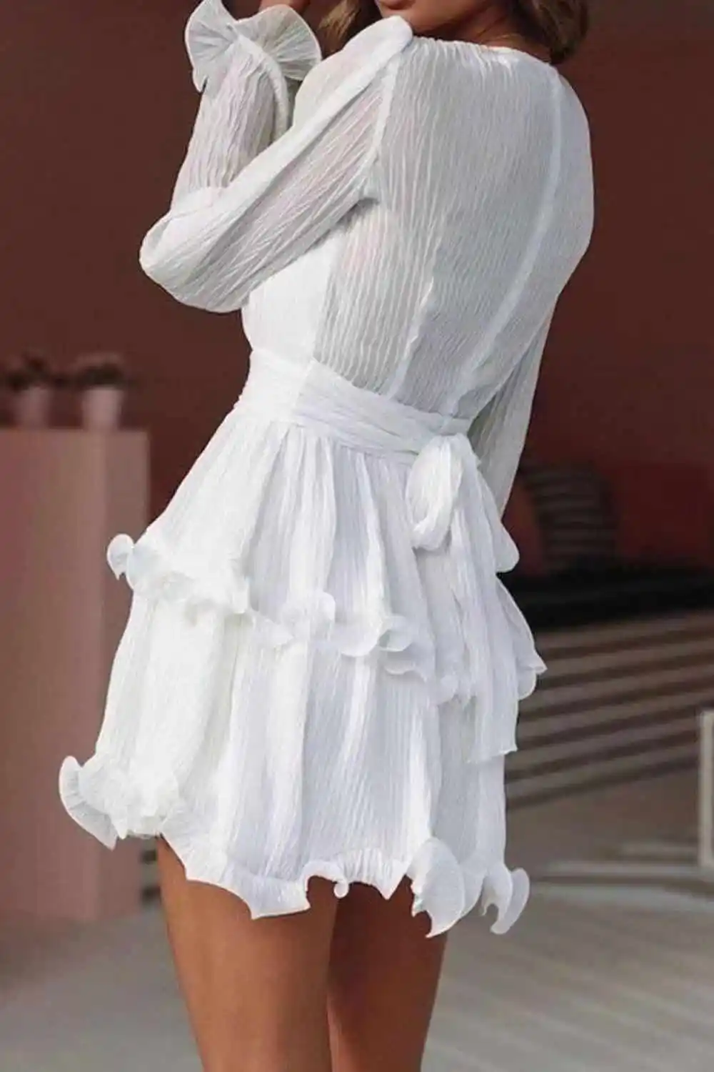 Tosheiny, женские летние сексуальные платья с оборками, женское элегантное однотонное мини плиссированное платье TH0082
