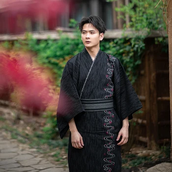 일본 전통 유카타 기모노 슈트, 벨트 포함 목욕 가운, 특별 자수 홈웨어 의상