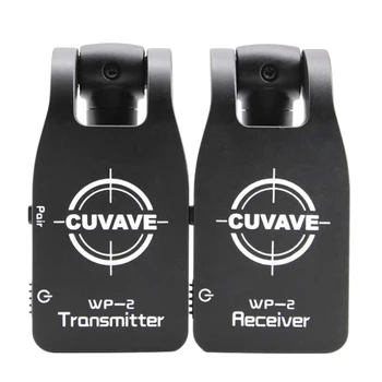 

CUVAVE Wp-2 2.4GHZ Wireless Guitar System Digital Transmitter Receiver for Electric Guitar Bass Built-In Rechargeable Lithium Ba