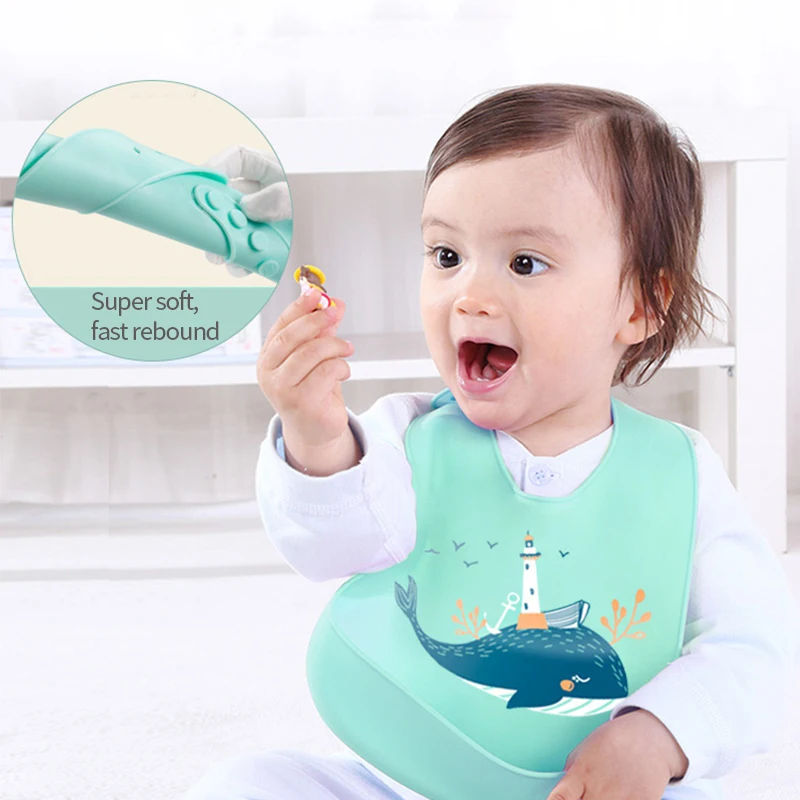 Baby Accessories cute	 Silicone Baby Bib Waterproof Saliva Towel Newborn Feeding Bibs Bandana Cartoon Aprons Adjustable Feeding Burp Cloth Saliva1PC Lunch Apron Toddler Silicone Bibs Baby Kids Girl Boys Waterproof Saliva Solid Feeding Bib 36 Colors baby Silicone Bib Aprons Baby Accessories cute	