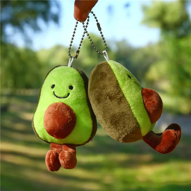 Kawaii Avocado Corduroy Dolls Plush Toy Key Chain Girls Children's Little Pendant Creative Gift Toys 1