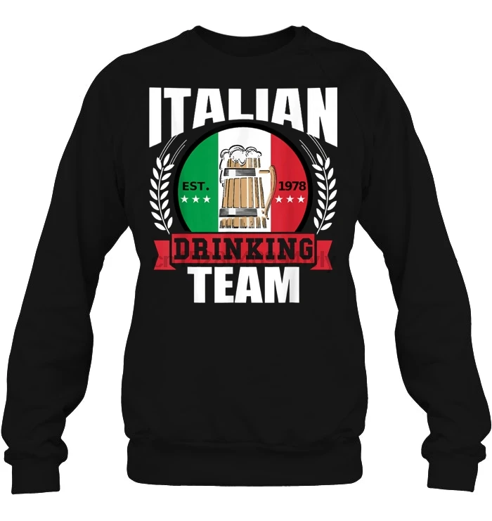 Мужская толстовка с капюшоном Italian drinking Team Est 1978 женская уличная одежда