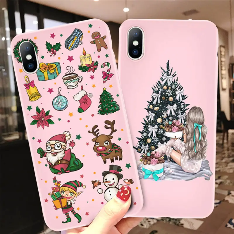 KJOEW чехол для телефона с рождественским рисунком для iPhone 11 Pro Max 7 8 6 6s Plus X XR XS Max 5 5S SE Санта Клаус Лось письмо силиконовый чехол