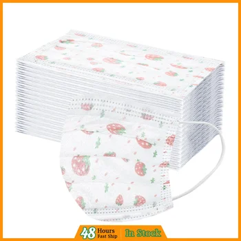 

50PCS Children's Anti-stof Veilig Ademend maschere Disposable Gezicht hypoallergeen masques Industrial 3Ply Personal Health Care