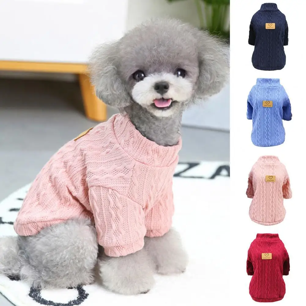 analogía residuo ramo de flores Suéter para mascotas caliente suéter para perro o gato ropa de invierno de  punto cuello alto Gato ropa para mascotas cachorros perros sudadera traje  de oso de peluche - AliExpress Hogar y