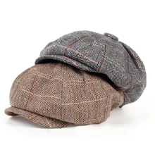 Новая мода джентльмен восьмиугольная кепка берет для новорожденного осень и зима для мужских моделей плоская кепка s