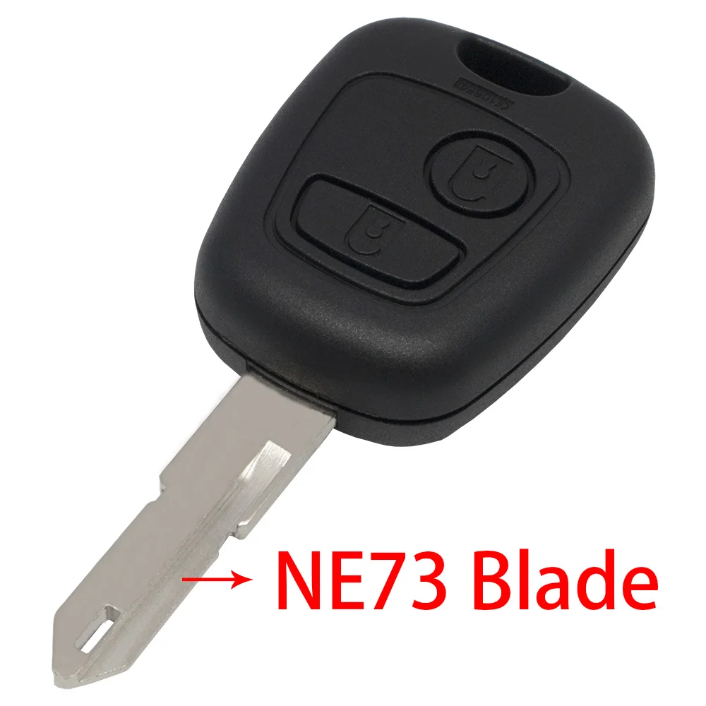 WhatsKey для peugeot партнер 206 106 107 207 306 307 407 ключа оболочки NE73 сменная лопасть 2 кнопки чехол для дистанционного ключа от машины крышка - Количество кнопок: NE73 Blade