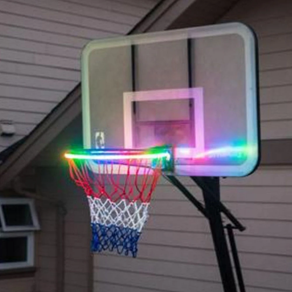 Светодиодный светильник на солнечных батареях для баскетбола, с подсветкой, для игры в ночное время, помогает вам снимать обручи в ночное время, светодиодная лента