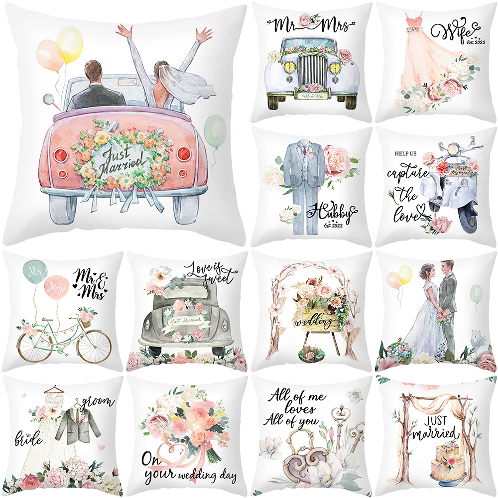 Valentines Day Decor Cushion Cover Perfume Bottle Decoration Pillow Covers Valentine's Marriage Wedding Party Supplies | Дом и сад