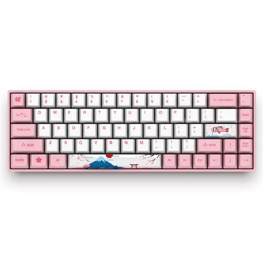  Original AKKO 3068 World Tour Tokyo Mechanical Gaming Keyboard 68 Keys Bluetooth 85% PBT Computer G