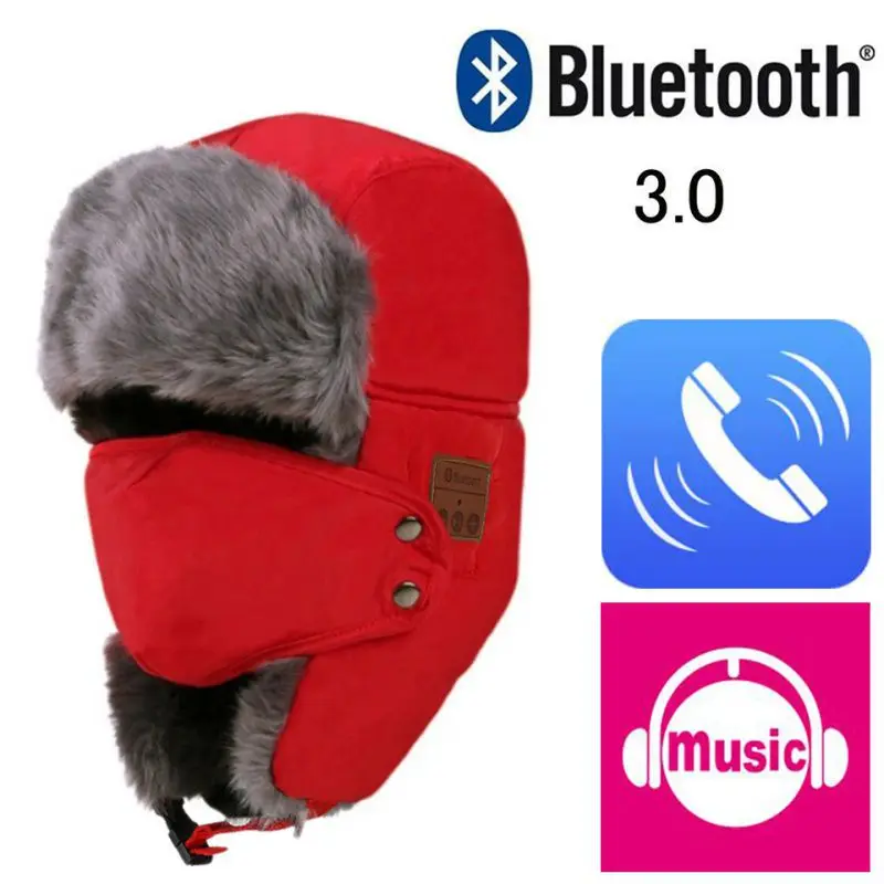 EDAL Technology Soft Warm Beanie Hat Wireless Bluetooth Smart Cap Headset ear phone Speaker Mic Bluetooth Hat for Outdoor Sport