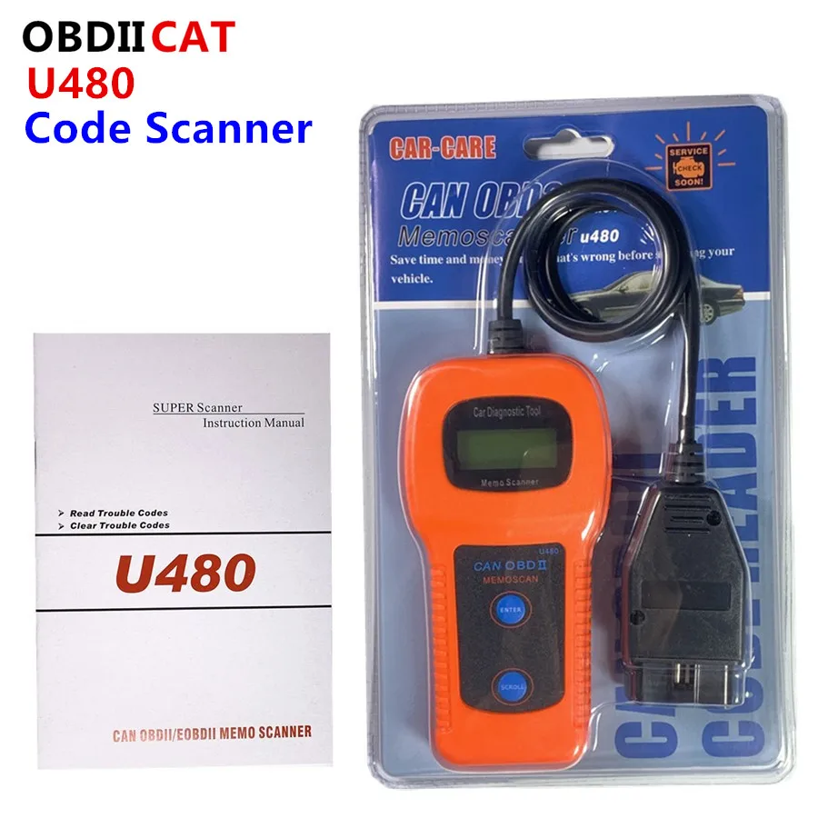 Высокое качество U480 CAN-BUS OBD OBD2 сканер кодов считыватель для VW Бесплатная доставка