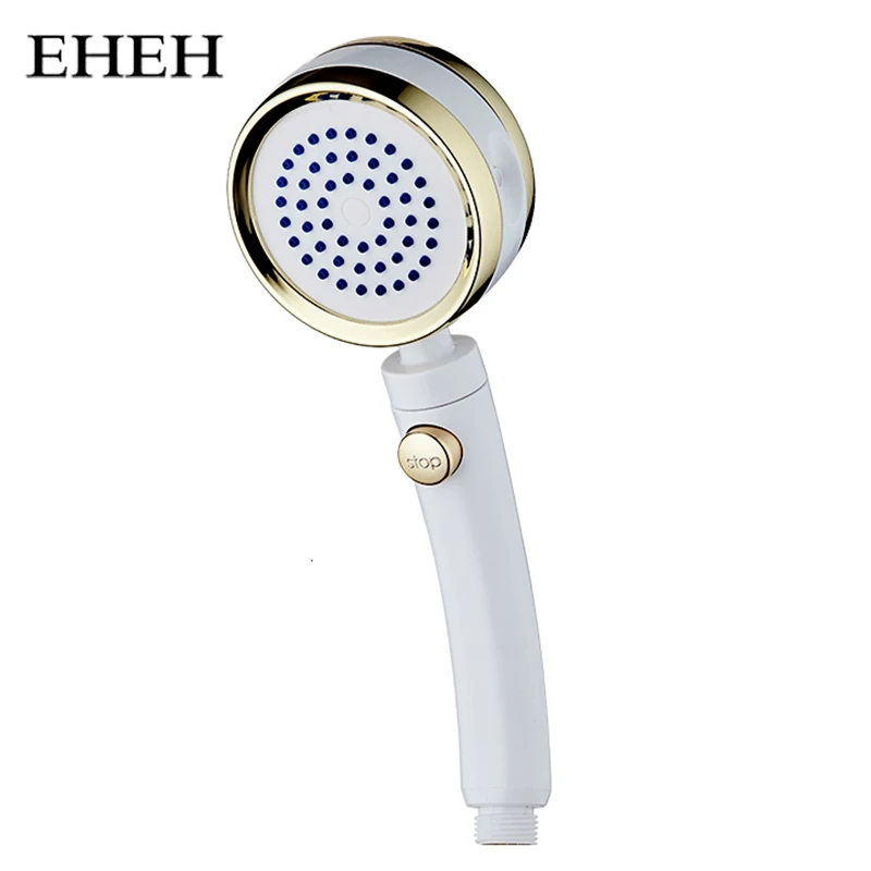 

EHEH New Arrival 4 Function Shower Head Rotating Switch Modes with Stop Button Silicone Hole Water Saving Showerhead