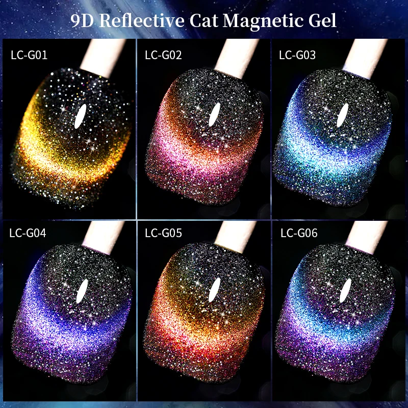 Lilycute 7ml 9d Reflective Cat Magnetic Gel With Magnetic Stick Vernis Semi  Permanent Nail Polish Glitter Uv Gel Nail Art Gel - Nail Gel - AliExpress