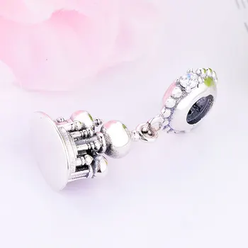 

925 Silver Aladdin Agrabah Castle Bead Pendant Fit Original Pandora Charm Bracelet For Making Hanging Women Berloque DIY 2019