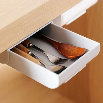 

Desktop Mounted Drawer Sundries Storage Box Stationery Case Makeup Organizer Jewelry Box Container Saving Space Drawers