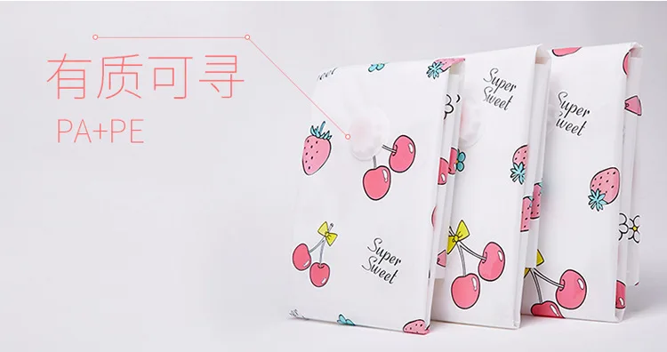 Home Vacuum Bag for Clothes Storage Bag Border Foldable Compressed Organizer Saving Seal Packet Underbed Storage