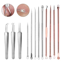 Угри на носу, средство для удаления черных точек, средство для удаления черных точек, инструмент для удаления прыщей, экстрактор комедона, уход за кожей, иглы для удаления акне, нержавеющая сталь