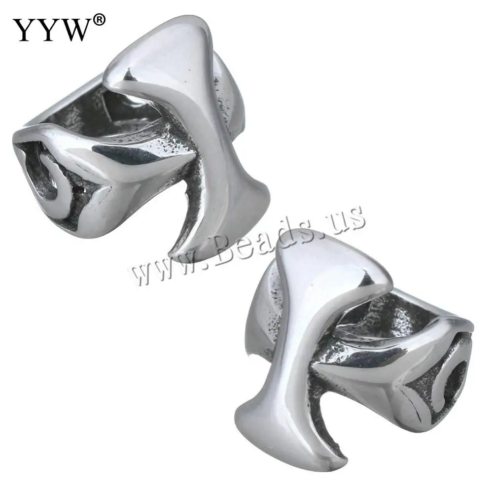 10pcs Stainless Steel Clasps Slide Charm Designer Drum Sliver Color Plated 12x12x13mm Diy  For Woman Jewelry Making Accessories