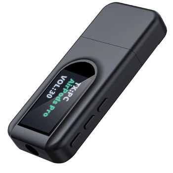 

New 2in1 BT Audio Adapter Wireless Audio Adapters Transmitter Receiver With LCD Display For PC TV Car AUX Speaker Dropshipping