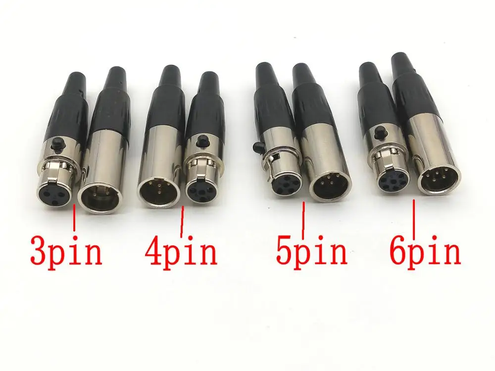 1 комплект мини XLR 3pin 4pin 5pin 6pin (штекер + гнездо) разъем адаптера | Обустройство дома