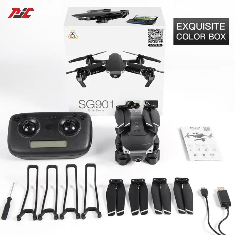 SG901 RC Квадрокоптер Дроны с камерой HD Оптическое позиционирование потока FPV Дрон 4K