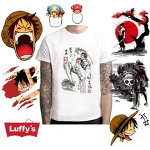 Одна футболка с японским аниме футболка мужская Футболка Луффи футболки одежда футболка с принтом Футболка с коротким рукавом Топ тройник