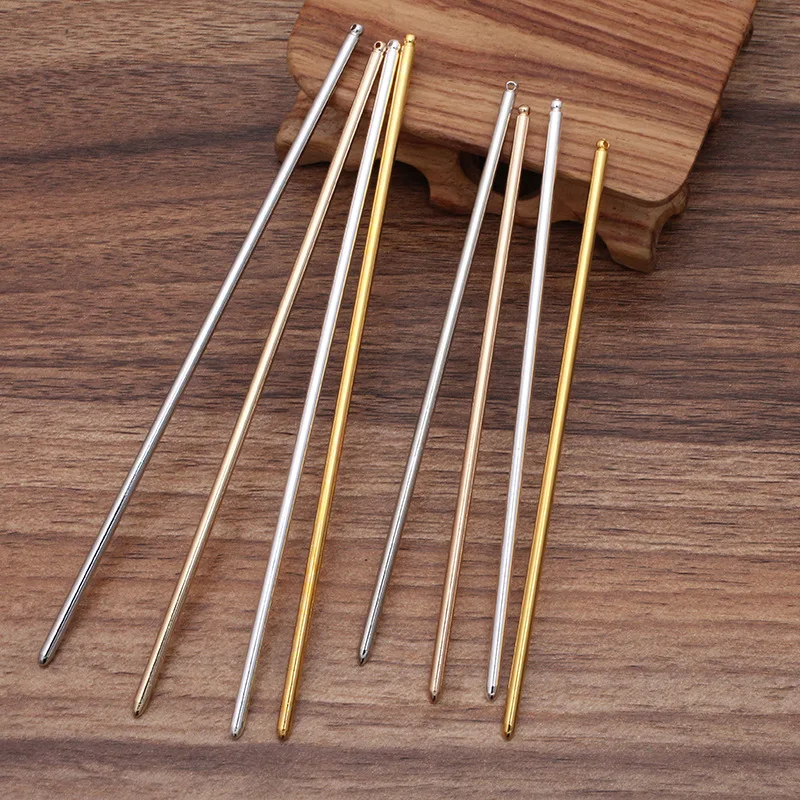 Hair accessory Hair stick Jewelry accessories 10pcs 125/150mm Metal Iron Hair Pins Blank Base Setting Hair Stick for Women Jewelry Bulks Findings Components DIY Accessories